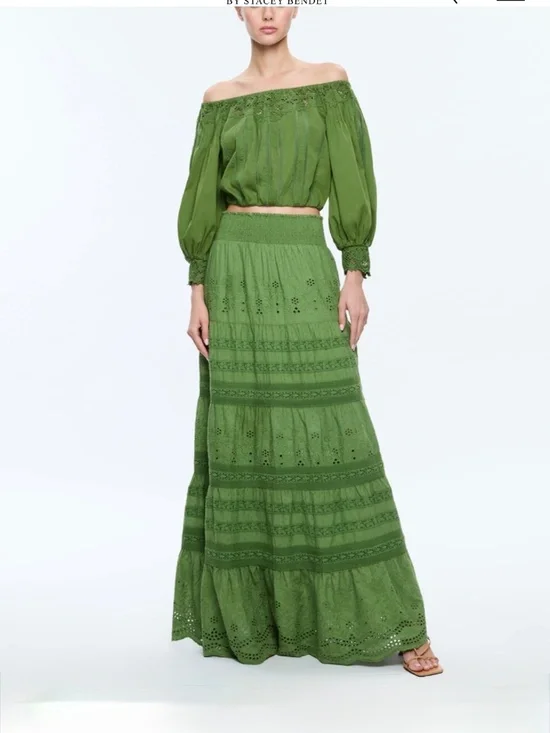 Alice + Olivia Tiered Maxi Skirt, 10, NWT - Picture 4 of 10